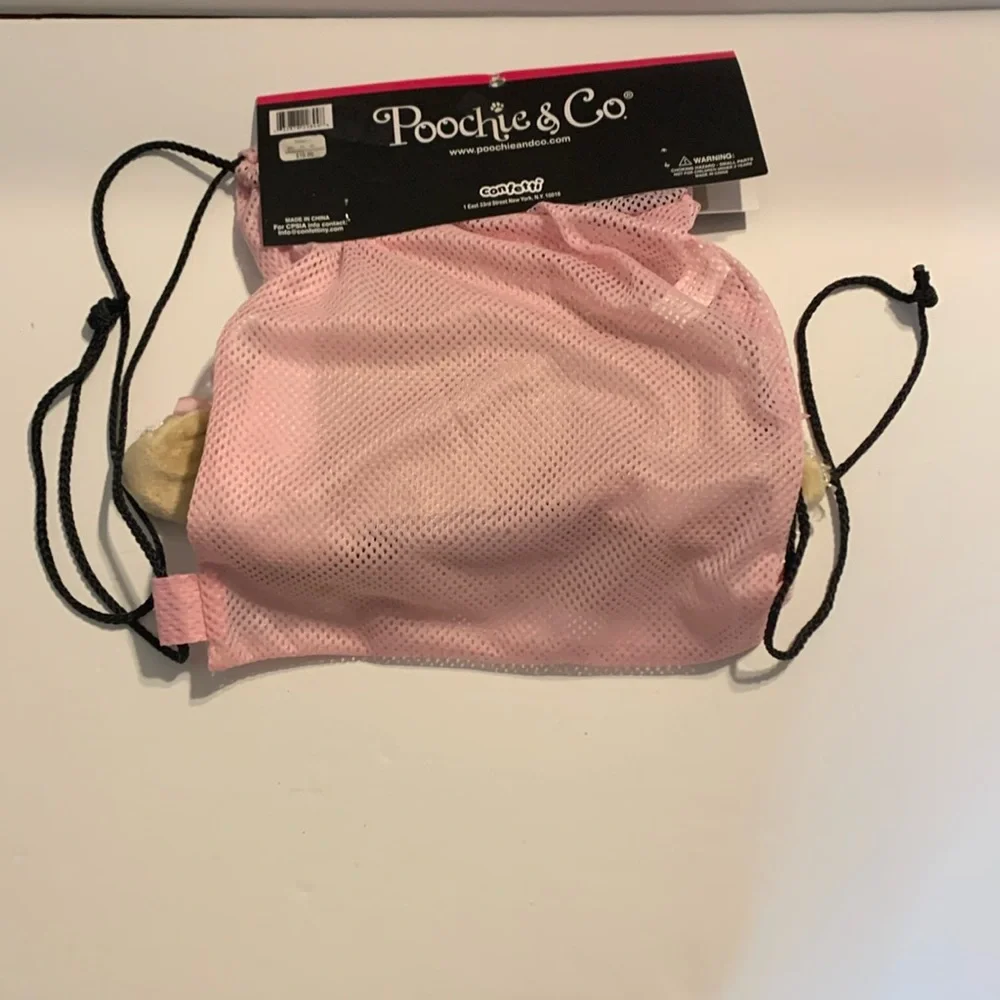 Poochie & Co. Face Mask, Slippers, Mess Backpack, Pink Size S/M New